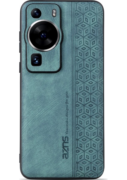 Azns Huawei P60/P60 Pro Için Arka Kabuk Baskılı Pu Deri Kaplamalı Tpu Kapak Telefon Kılıfı-Yeşil (Yurt Dışından) fiyatları
