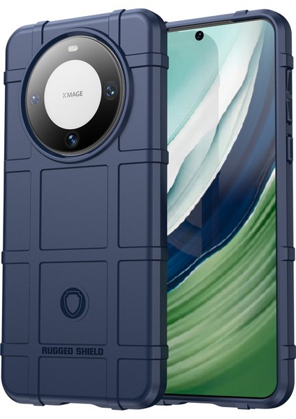 Huawei Mate 60 Kılıf Çizilmez Kare Izgara Doku Tpu Telefon Koruyucu-Mavi (Yurt Dışından)