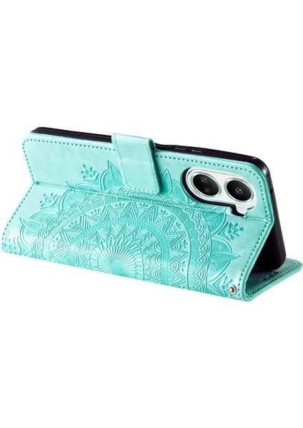 Huawei Nova 10 Se 4g Darbeye Dayanıklı Baskılı Mandala Çiçek Telefon Kılıfı Düşmeye Karşı Cüzdan Standı Kılıf Askılı-Yeşil (Yurt Dışından) fırsatları
