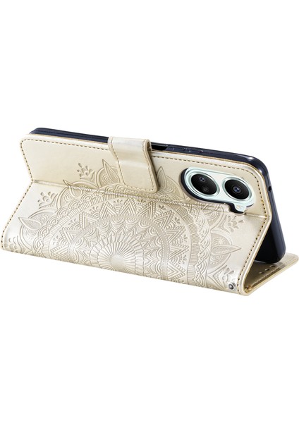 Huawei Nova 10 Se 4g Darbeye Dayanıklı Baskılı Mandala Çiçek Telefon Kılıfı Düşmeye Karşı Cüzdan Standı Kılıf Kayışlı-Altın (Yurt Dışından) fırsatları