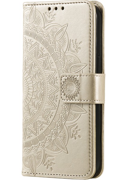 Huawei Nova 10 Se 4g Darbeye Dayanıklı Baskılı Mandala Çiçek Telefon Kılıfı Düşmeye Karşı Cüzdan Standı Kılıf Kayışlı-Altın (Yurt Dışından) indirimleri