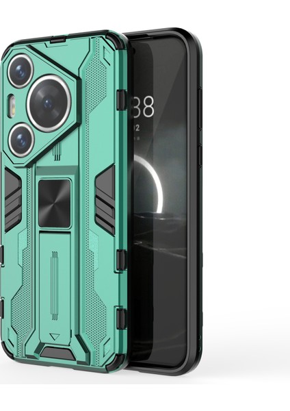 Huawei Pura 70 Pro/pura 70 Pro+Kılıf Kickstand Pc+Tpu Telefon Arka Kapağı-Yeşil (Yurt Dışından)