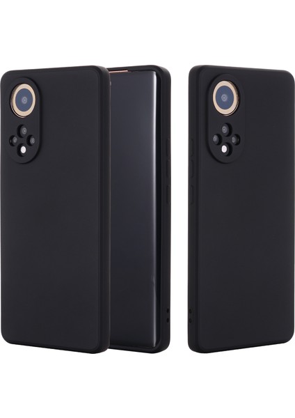 Huawei Nova 9 Pro/honor 50 Pro Için Kayışlı Yumuşak Sıvı Silikon Ince Uyumlu Mikrofiber Astarlı Koruyucu Telefon Kılıfı-Siyah (Yurt Dışından) fiyatları