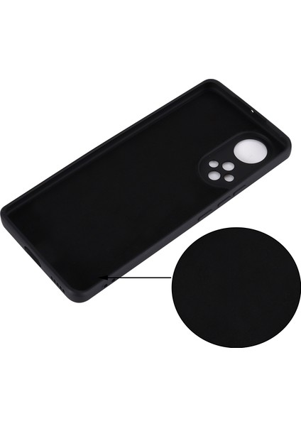 Huawei Nova 9 Pro/honor 50 Pro Için Kayışlı Yumuşak Sıvı Silikon Ince Uyumlu Mikrofiber Astarlı Koruyucu Telefon Kılıfı-Siyah (Yurt Dışından) modelleri