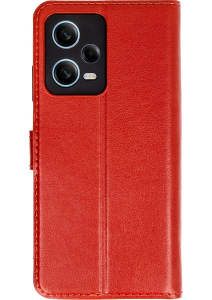 Xiaomi Redmi Note 12 Pro 5g Kılıf Trend S Plus Kapaklı Kılıf - Kırmızı Drstr