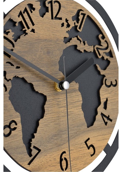 22X27 cm Siyah Ceviz Metal Sarkaçlı Dekoratif Masa Saati indirimleri