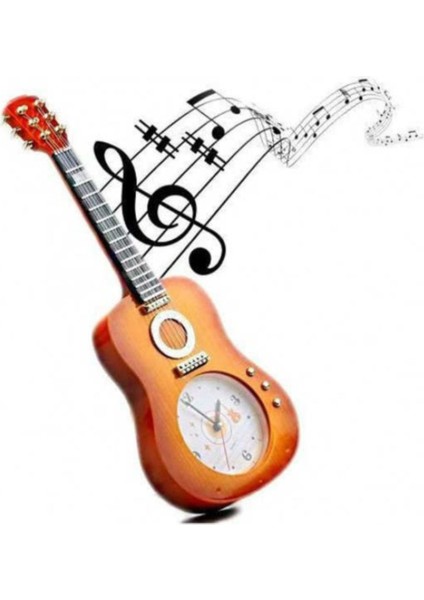 Renkli Gitar Temalı Dekoratif Masa Saati, Şık ve Özgün Tasarım fiyatları