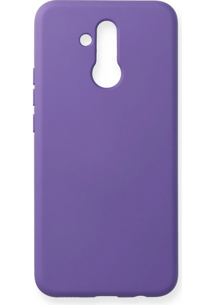 Huawei Mate 20 Lite Kılıf Nano Içi Kadife Silikon - Koyu Mor Drstr