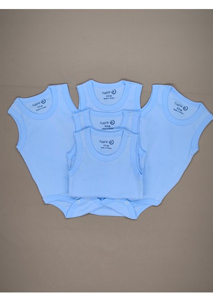 %100 Pamuklu 5li Mavi Bebek Çıtçıtlı Body Atlet fırsatları