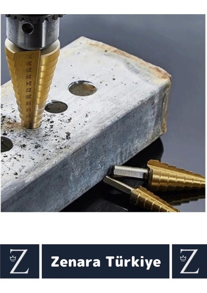 Kablolu Şarjlı Matkap Uyumlu Isı Aşınma Dayanıklı Ahşap Metal Plastik 6'lı Kademeli Matkap Ucu Seti modelleri