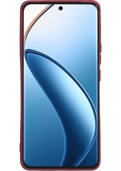 Realme 12 Pro 5g/12 Pro+5g Kılıf Hassas Kesikli Fiber Astar Tpu Koruyucu Telefon Kılıfı-Şarap Kırmızısı (Yurt Dışından)