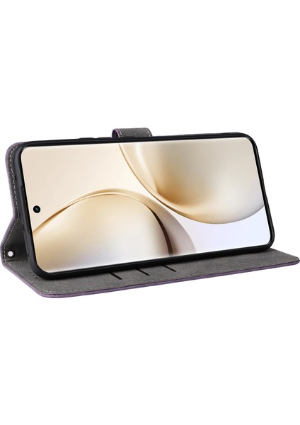 Realme 14 Pro+5g Kılıf Cüzdan Rfıd Engelleme Pu Deri Kılıf Görüntüleme Standı-Mor (Yurt Dışından)