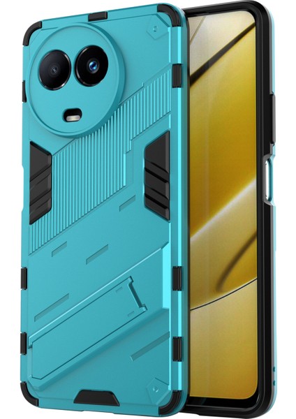 Realme 11X 5g/11 5g(Global)Pc+Tpu Koruyucu Cep Telefonu Kılıfı Kickstand ile Düşmeye Dayanıklı Kılıf-Bebek Mavisi (Yurt Dışından)