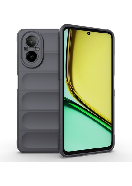 Realme C67 4g Tpu Telefon Kılıfı Hassas Kesikler Kamera Koruma Kılıfı-Koyu Gri (Yurt Dışından)