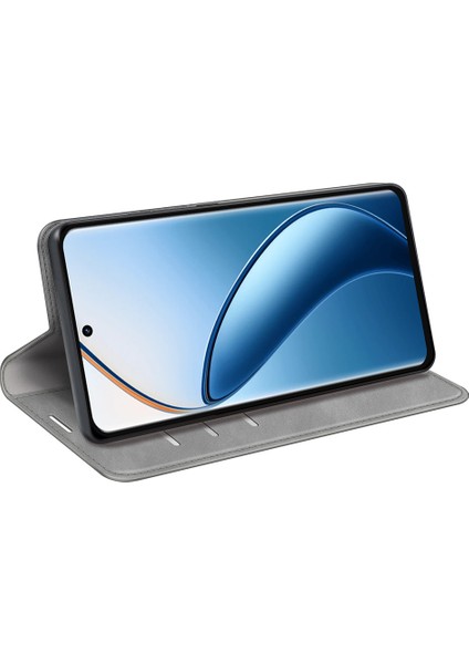 Realme 12 4g/12+5g Kılıf Cüzdan Pu Deri Stand Telefon Kılıfı Manyetik Otomatik Kapanma-Gri (Yurt Dışından) fırsatları