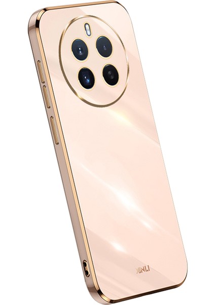 Xınlı Realme 12 Pro 5g/12 Pro+5g Kılıf Tpu Telefon Koruyucu Kapak Galvanik Telefon Kabuğu-Pembe (Yurt Dışından)