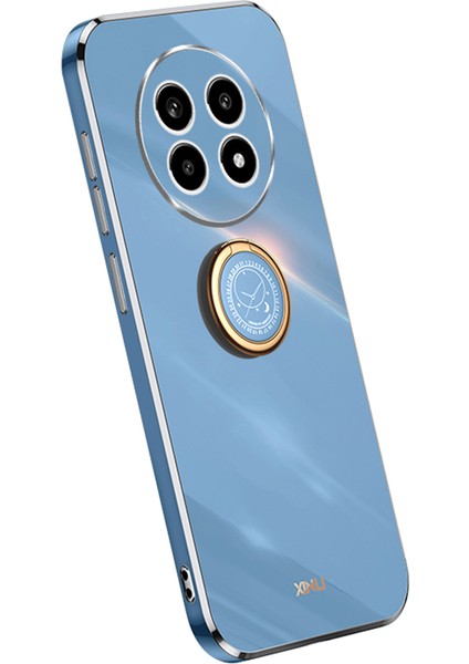Xınlı Realme 13 Pro 5g(Global)/13 Pro+5g(Global)Kılıf Halkalı Kickstand Elektrokaplama Tpu Telefon Kılıfı-Mavi (Yurt Dışından)