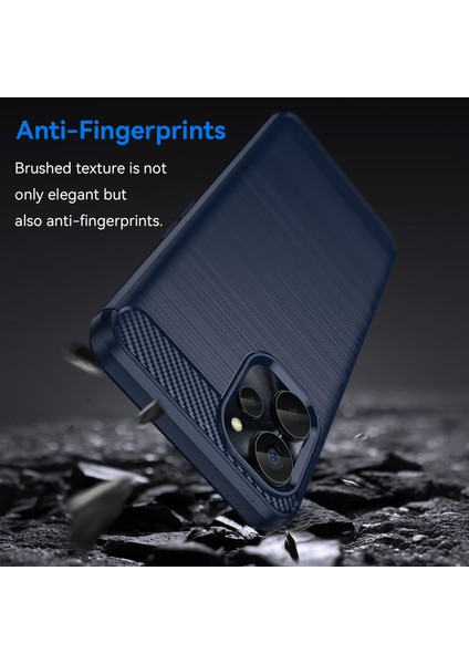 Realme 9i 5g/10 5g Düşmeye Dayanıklı Karbon Fiber Doku Tpu Koruyucu Telefon Kılıfı Fırçalanmış Cep Telefonu Kılıfı-Mavi (Yurt Dışından) fırsatları
