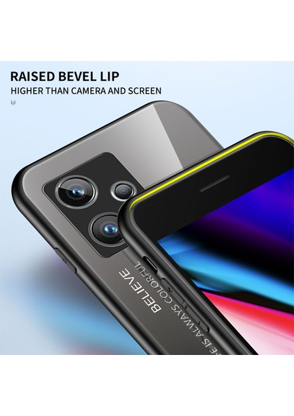 Realme 9 Pro+Temperli Cam+Pc Arka+Tpu Çerçeve Cep Telefonu Kılıfı Degrade Renk Kabuk-Degrade Mavi Siyah (Yurt Dışından) indirimleri