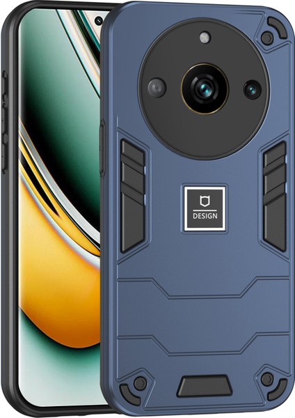 Realme Narzo 60 Pro 5g/11 Pro 5g/11 Pro+5g Kılıf Pc+Tpu Darbeye Dayanıklı Defender Telefon Kılıfı-Lacivert (Yurt Dışından)