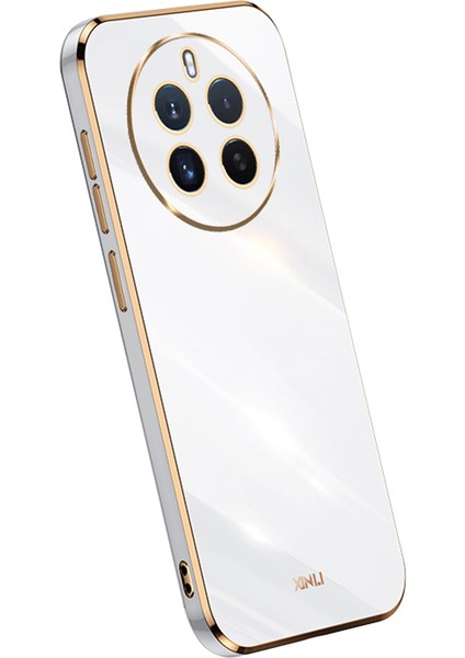 Xınlı Realme 12 Pro 5g/12 Pro+5g Kılıf Tpu Telefon Koruyucu Kapak Galvanik Telefon Kabuğu-Beyaz (Yurt Dışından)