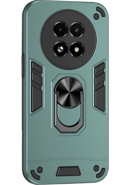 Realme 13 5g Kılıf Pc+Tpu Drop Defend Telefon Kılıfı Halkalı Ayaklık-Yeşil (Yurt Dışından)