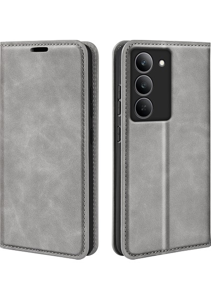 Realme 14X 5g Kılıf Cilt Dokunmatik Deri Cüzdan Telefon Kılıfı-Gri (Yurt Dışından) indirimleri