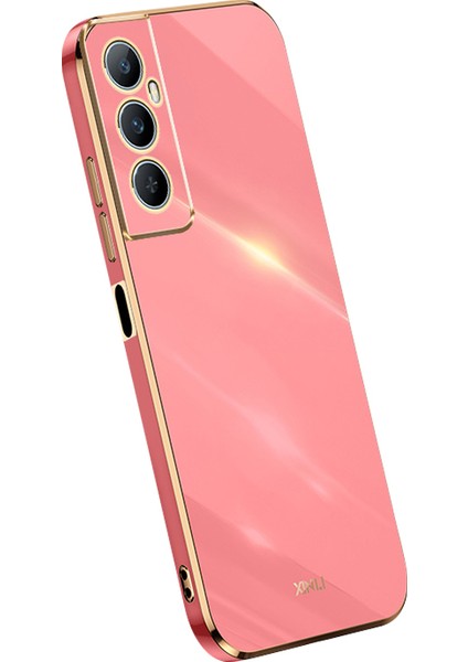 Xınlı Realme C65 4g Kılıf Koruyucu Tpu Cep Telefonu Kılıfı Galvanik Çerçeveli-Kırmızı (Yurt Dışından)