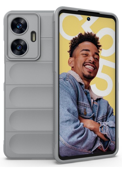 Realme C55 4g Esnek Tpu Telefon Kılıfı Çizilmez Sağlam Arka Kapak-Açık Gri (Yurt Dışından)