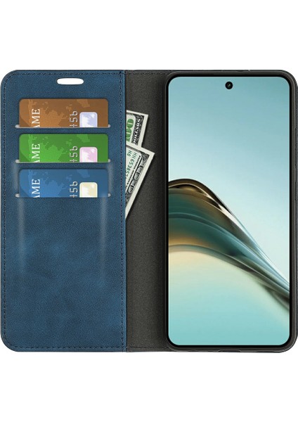 Realme 13 Pro 5g(Global)/13 Pro+5g(Global)Kılıf Cilt Dokunuşlu Deri Cüzdan Telefon Kılıfı-Mavi (Yurt Dışından) fiyatları