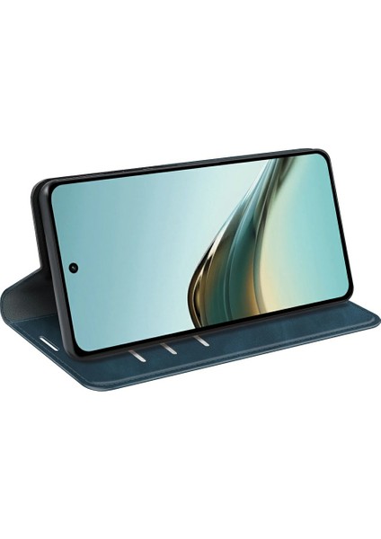 Realme 13 Pro 5g(Global)/13 Pro+5g(Global)Kılıf Cilt Dokunuşlu Deri Cüzdan Telefon Kılıfı-Mavi (Yurt Dışından) modelleri