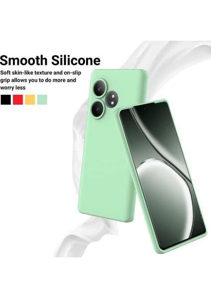 Realme Gt 6t 5g/gt 6 5g Kılıf Bilek Kayışlı Sıvı Silikon Telefon Kılıfı-Yeşil (Yurt Dışından)