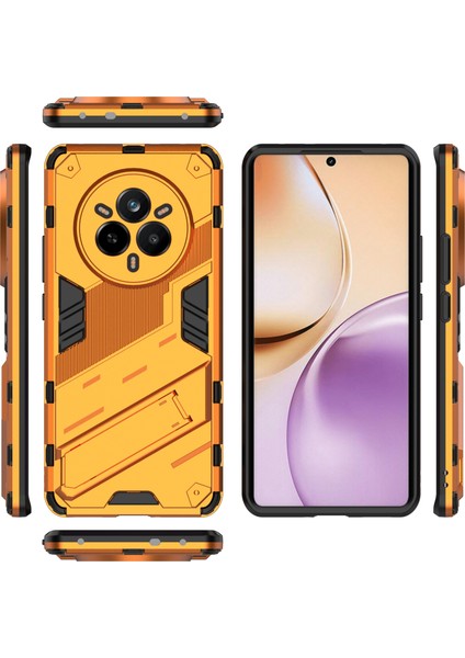 Realme 14 Pro 5g Kılıf Pc+Tpu Darbeye Dayanıklı Telefon Kılıfı Kickstand Ile-Turuncu (Yurt Dışından) fırsatları