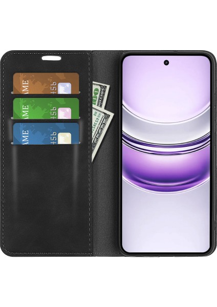 Realme 14X 5g Kılıf Cilt Dokunmatik Deri Cüzdan Telefon Kılıfı-Siyah (Yurt Dışından) fiyatları