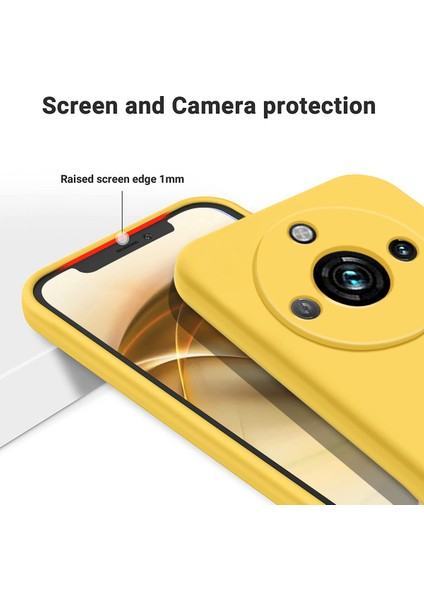 Realme 11 Pro+5g/realme 11 Pro 5g Için Akıllı Telefon Kılıfı, Kayışlı Sıvı Silikon Yumuşak Astarlı Telefon Kılıfı-Sarı (Yurt Dışından) indirimleri