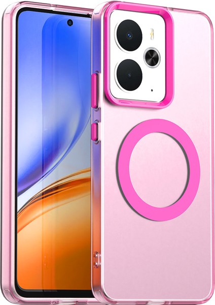 Realme 14 5g Kılıf Magsafe Anti Drop Hibrit Telefon Arka Kapağı ile Uyumlu-Kırmızı (Yurt Dışından)