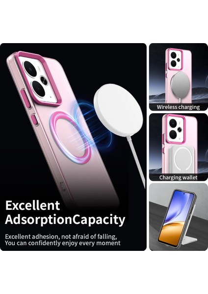 Realme 14 5g Kılıf Magsafe Anti Drop Hibrit Telefon Arka Kapağı ile Uyumlu-Kırmızı (Yurt Dışından) fırsatları