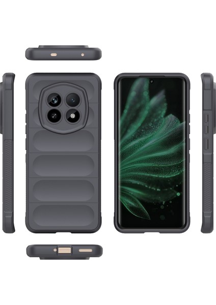 Realme P2 Pro 5g Kılıf Düşmeye Karşı Yumuşak Tpu Sağlam Telefon Arka Kapağı-Koyu Gri (Yurt Dışından)