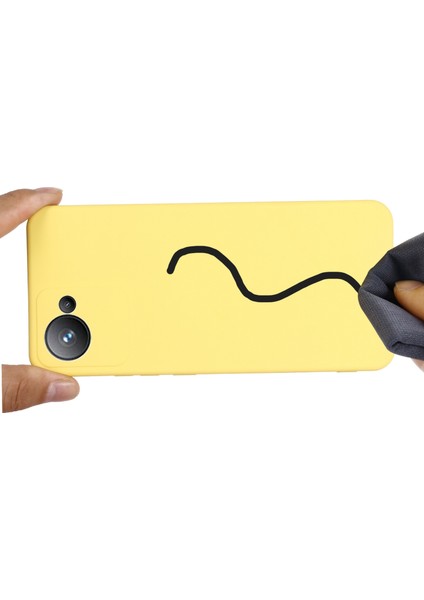 Realme C30 4g Için Sıvı Silikon Telefon Kılıfı Darbeye Dayanıklı Kılıf Yumuşak Mikrofiber Astar Düşmeye Karşı Koruyucu Kılıf Kayışlı-Sarı (Yurt Dışından) fırsatları