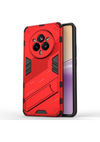 Realme 14 Pro 5g Kılıf Pc+Tpu Darbeye Dayanıklı Telefon Kılıfı Kickstand Ile-Kırmızı (Yurt Dışından)