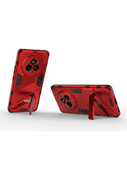 Realme 14 Pro 5g Kılıf Pc+Tpu Darbeye Dayanıklı Telefon Kılıfı Kickstand Ile-Kırmızı (Yurt Dışından) modelleri