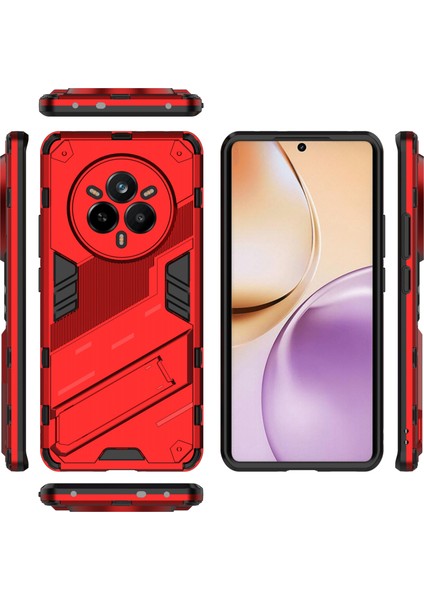 Realme 14 Pro 5g Kılıf Pc+Tpu Darbeye Dayanıklı Telefon Kılıfı Kickstand Ile-Kırmızı (Yurt Dışından) fırsatları