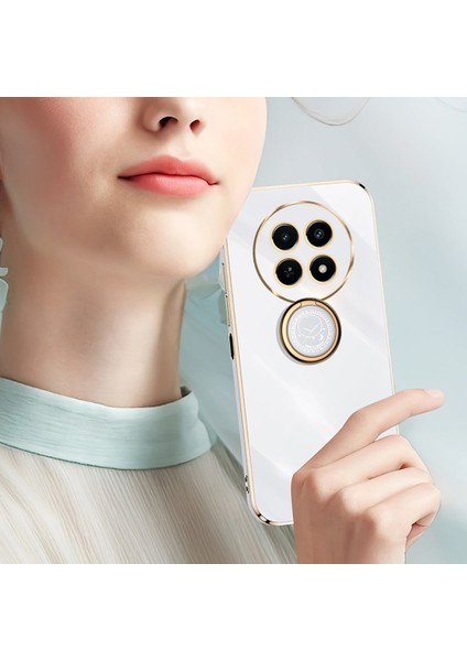 Xınlı Realme 12 5G/12X 5g Kılıf Düşmeye Lı Halka Destekli Tpu Galvanik Telefon Kılıfı-Siyah (Yurt Dışından) fırsatları