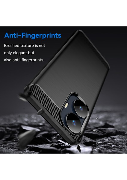 Realme C55 4g Için Karbon Fiber Dokulu Tpu Kılıf, Fırçalanmış Çizilmez Telefon Kılıfı-Siyah (Yurt Dışından) fırsatları