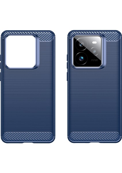 Realme Gt 7 Pro 5g Kılıf Koruyucu Telefon Kılıfı Karbon Fiber Doku Fırçalanmış-Mavi (Yurt Dışından) modelleri