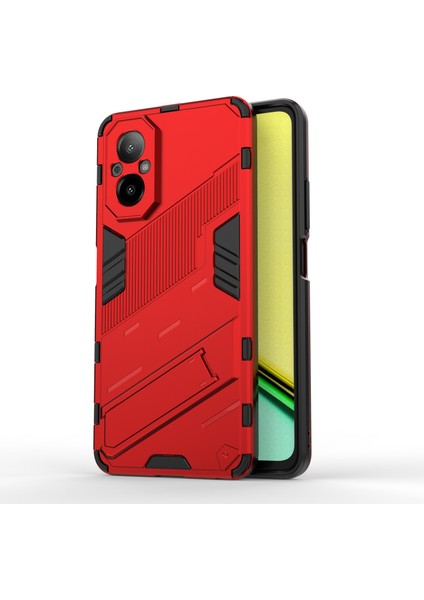 Realme C67 4g Telefon Kılıfı Çizilmez Ayaklı Pc+Tpu Kapak-Kırmızı (Yurt Dışından)