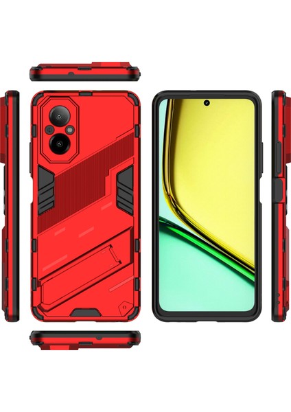 Realme C67 4g Telefon Kılıfı Çizilmez Ayaklı Pc+Tpu Kapak-Kırmızı (Yurt Dışından) indirimleri