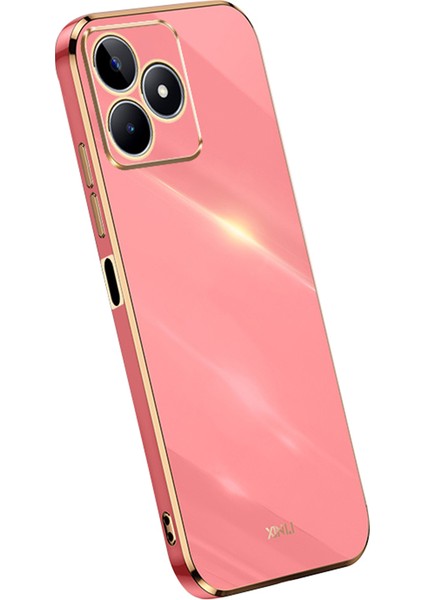 Xınlı Realme C53 (KÜRESEL)/C53 (HINDISTAN)/C51 Için Çizilmez Tpu Telefon Kılıfı, Elektrokaplama Kenar Telefon Kılıfı-Kırmızı (Yurt Dışından)
