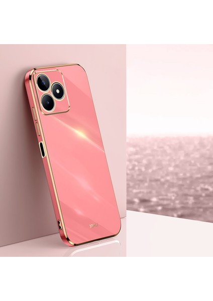 Xınlı Realme C53 (KÜRESEL)/C53 (HINDISTAN)/C51 Için Çizilmez Tpu Telefon Kılıfı, Elektrokaplama Kenar Telefon Kılıfı-Kırmızı (Yurt Dışından) indirimleri