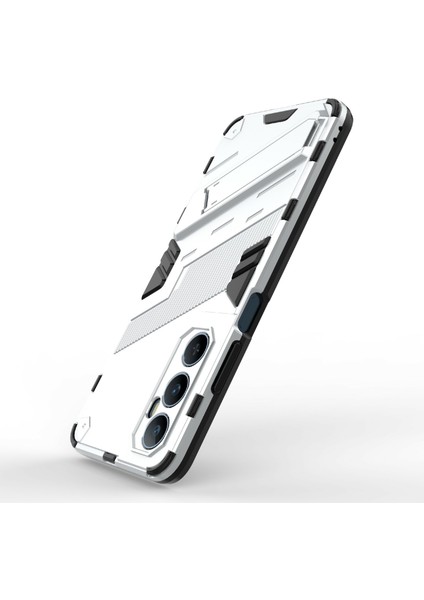 Realme C65 4g Kılıf Pc+Tpu Çizilmez Telefon Kılıfı Katlanır Ayaklı-Beyaz (Yurt Dışından) indirimleri